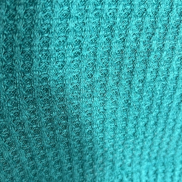 Free People We The Free North Shore Thermal Knit Tunic Top Turquoise XS - Picture 7 of 11